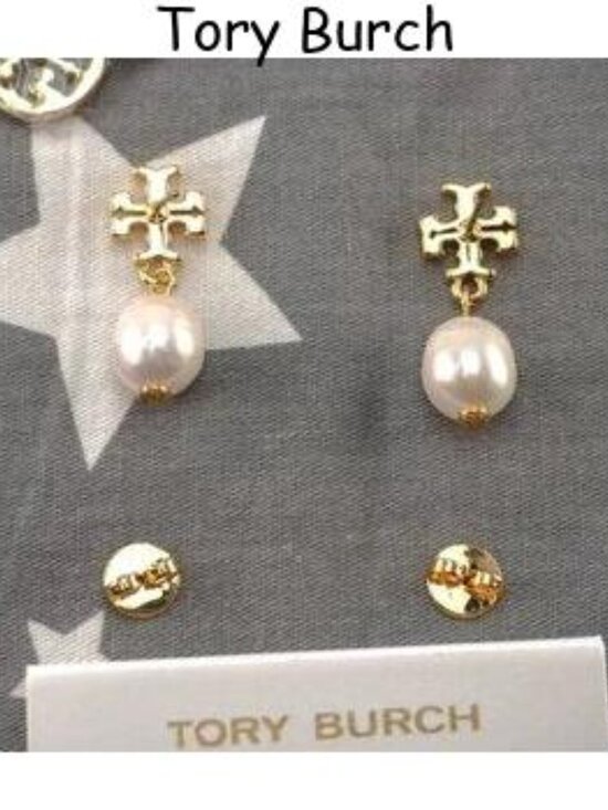 Tory Burch Kira Pearl Drop Earring | Neiman Marcus Tory Burch Kira Pearl Drop Earrings in Gold